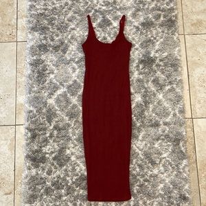Naked Wardrobe Burgundy Dress